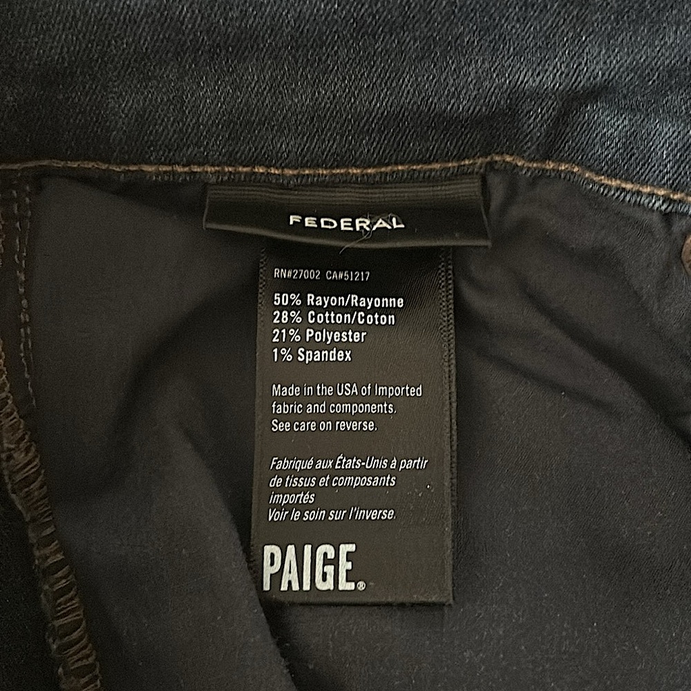 PAIGE Men’s Federal Samson Wash Straight Leg Denim Jeans Pants **Size 32** 👖👖 - Picture 9 of 9